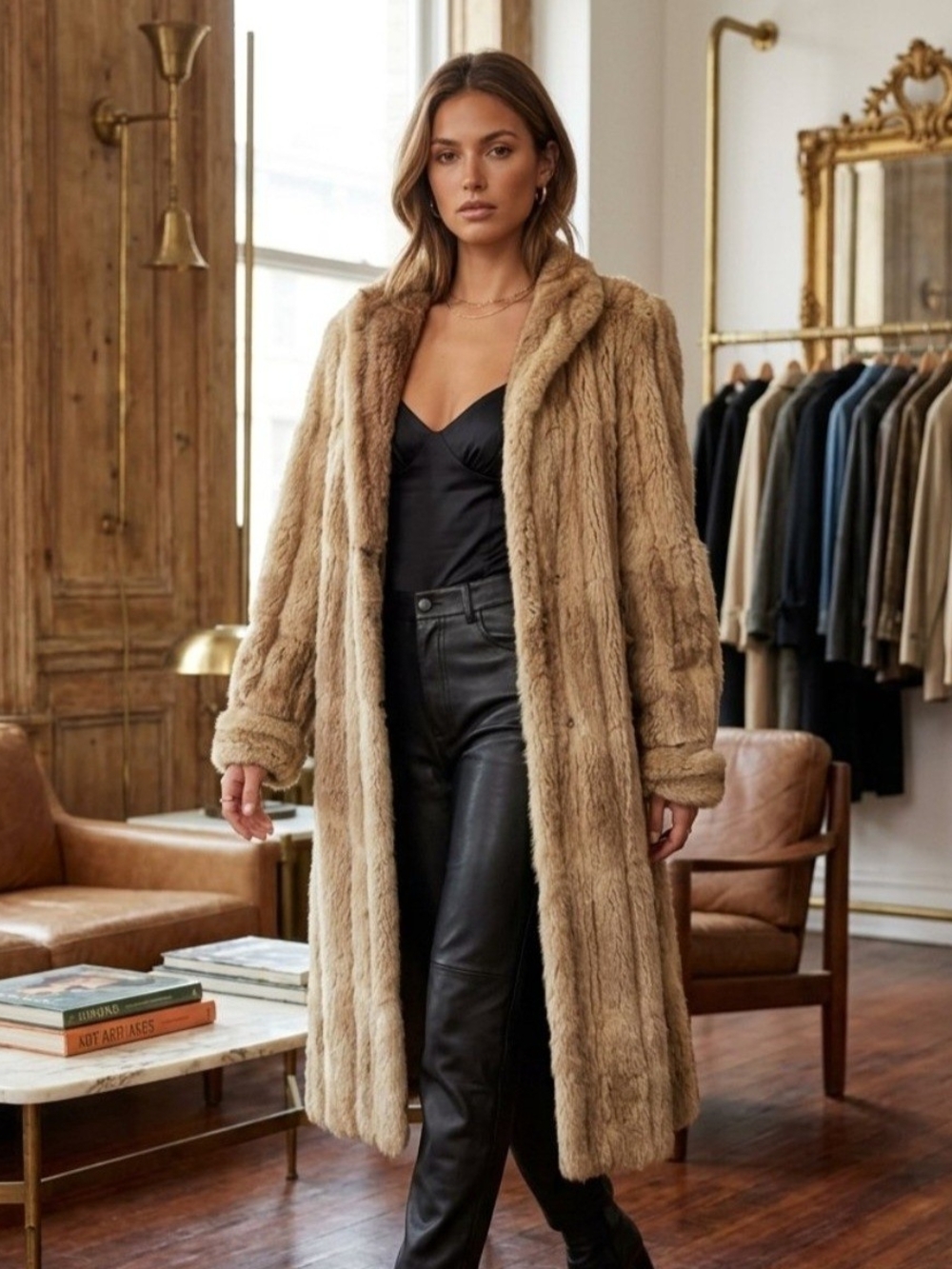 Luxurious Vintage Genuine Fur Coat